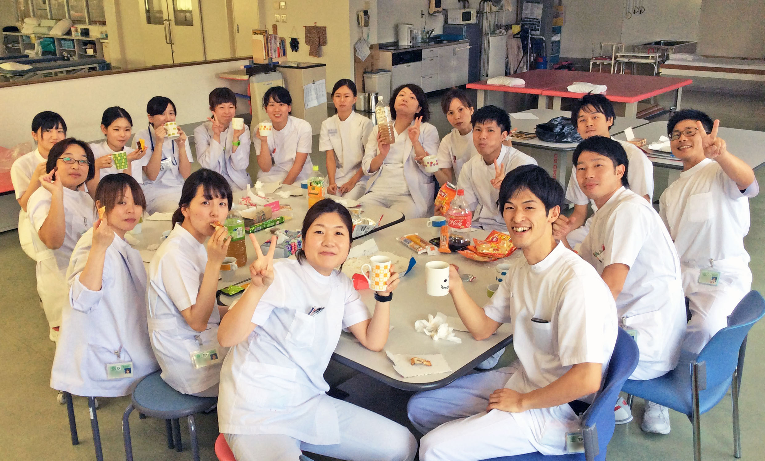 実
習最後の日は学生さんと一緒に「昼ご飯の会」