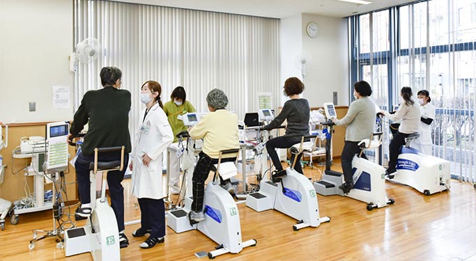 心臓リハビリテーションの様子